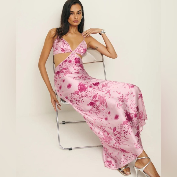 Reformation Poppies Silk Dress Milla - Picture 6 of 10